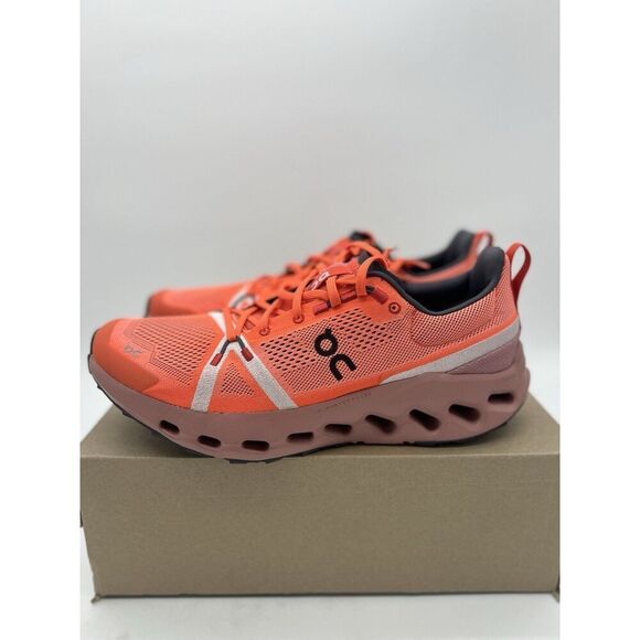 On Men’s Cloudsurfer Trail Running Shoes Flame Dustrose NWOB Size 11.5 - Picture 1 of 9